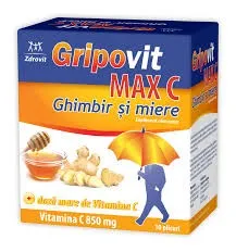 ZDROVIT GRIPOVIT MAX C GHIMBIR MIERE 10PL