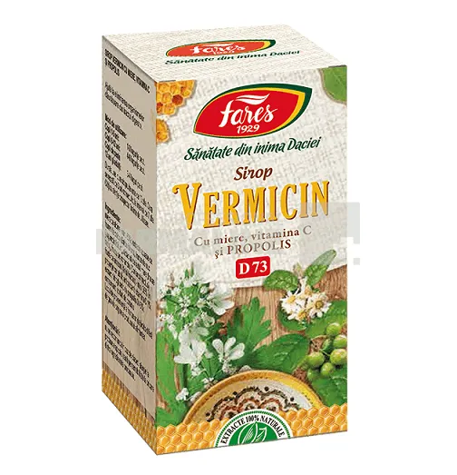 Fares D73 Vermicin Sirop cu miere si propolis 100 ml