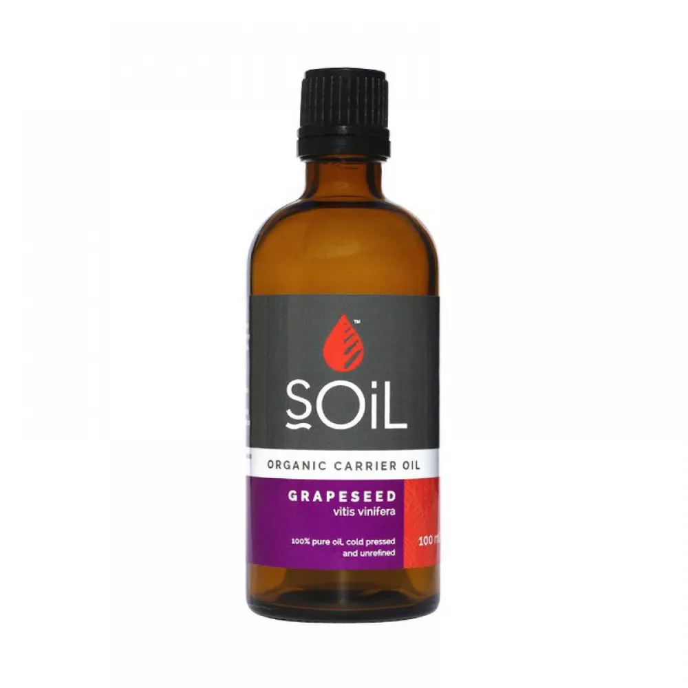 Ulei Baza Seminte de struguri 100% Organic (100 ml), SOiL