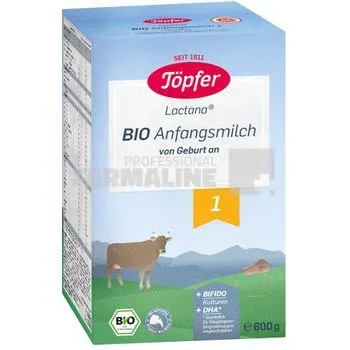 Topfer Lactana Bio 1 0+ luni 600 g