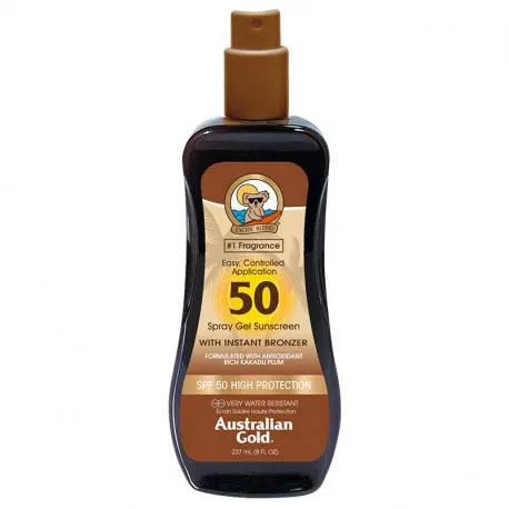 Australian Gold Spray-gel SPF 50 cu autobronzant, 237 ml