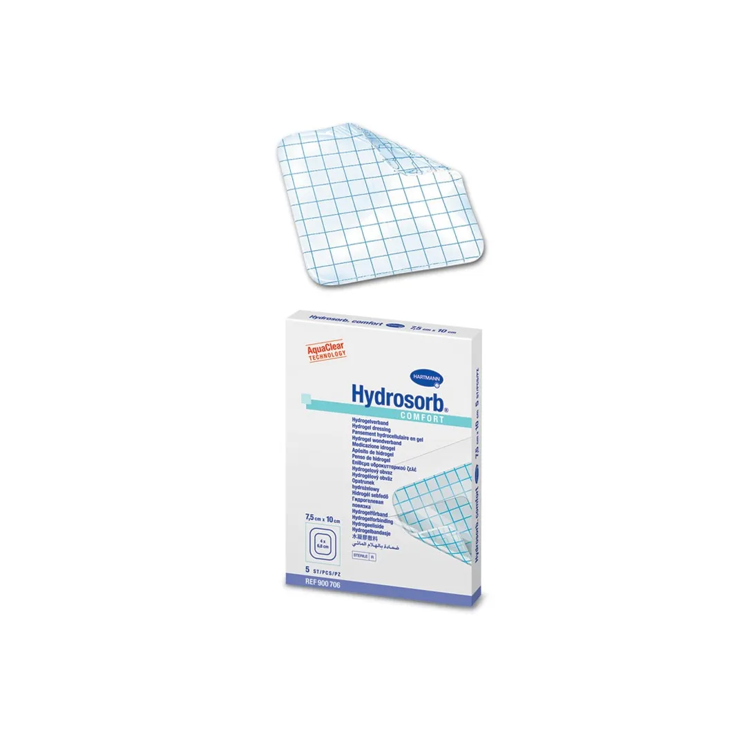 Pansament cu gel hidrocelular Hydrosorb comfort 7,5 x 10 cm, 5 bucati, Hartmann