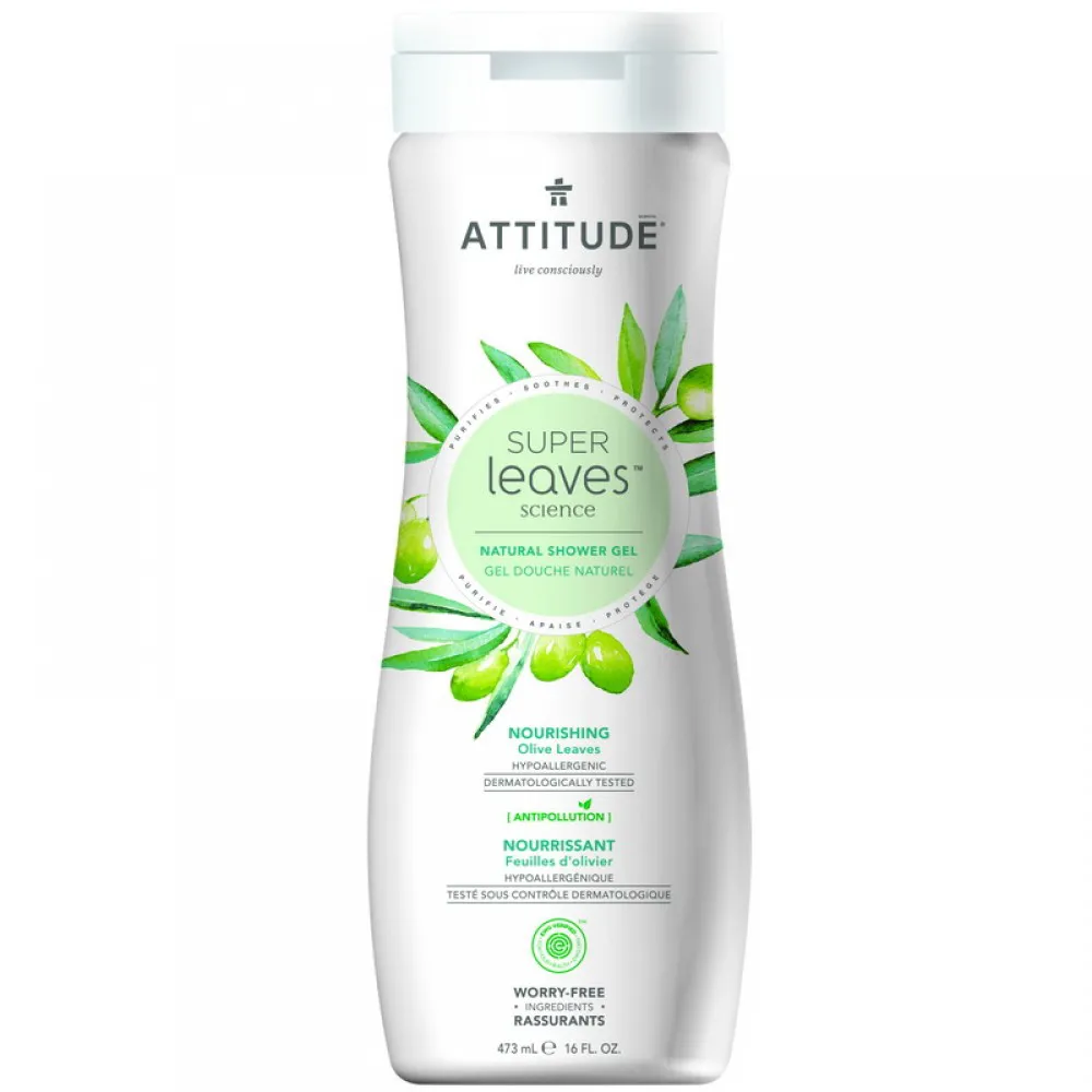 Superleaves Gel de dus - Hranire (473 ml), Attitude