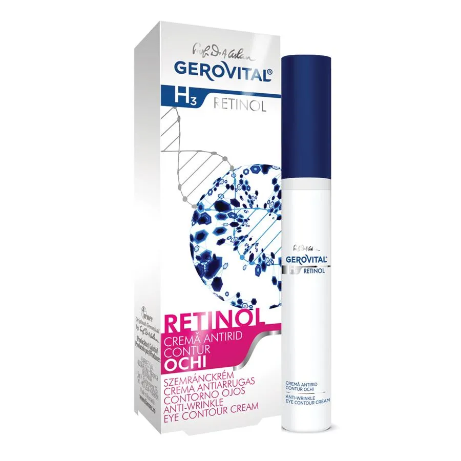 Cremă Antirid contur Ochi H3 Retinol, 15 ml, Gerovital 287