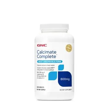 Calciu 800mg cu magneziu si vitamina D-3 Calcimate Plus, 240 tablete, GNC