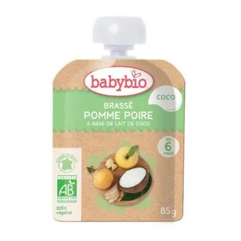 Piure de mere, pere si cocos Bio, 85g, BabyBio