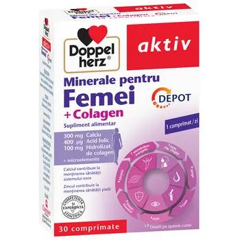 Minerale pentru Femei + Colagen Depot, 30 comprimate, Doppelherz aktiv