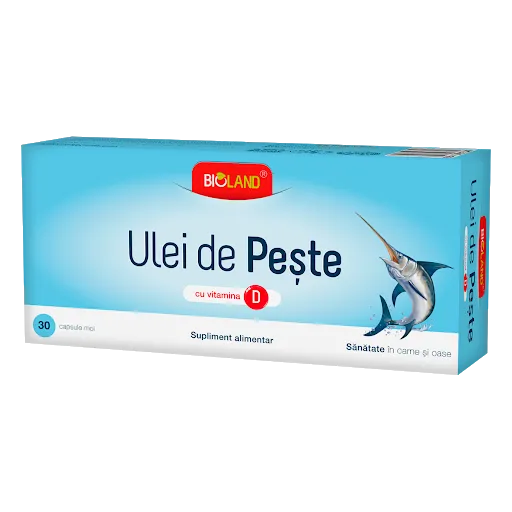 BIOLAND-ULEI DE PESTE CU VITAMINA D X 30 CAPSULE