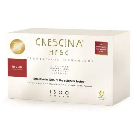 Tratament complet Crescina Hfsc Transdermic Complete Treatment 1300 Woman, 20+20 fiole, Labo