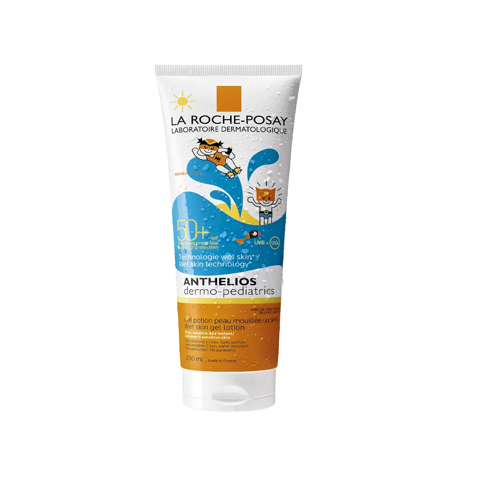 La Roche Posay Anthelios Dermo-Pediatrics Wet Skin SPF 50+ Gel Fluid cu aplicare pe pielea umeda sau uscata, 250 ml