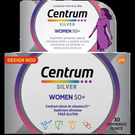 Centrum Silver 50+ pentru femei, 30 comprimate, Gsk