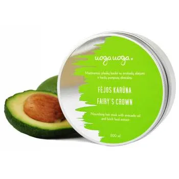 Masca de par hranitoare cu ulei de avocado si extract de muguri de mesteacan Fairy's crown, 200ml, Uoga Uoga