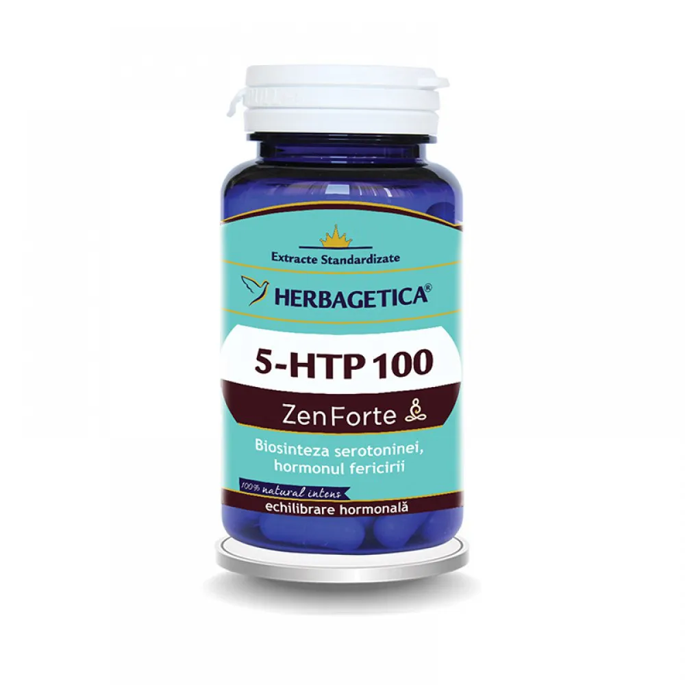 5 HTP 100 Zen Forte (60 capsule), Herbagetica