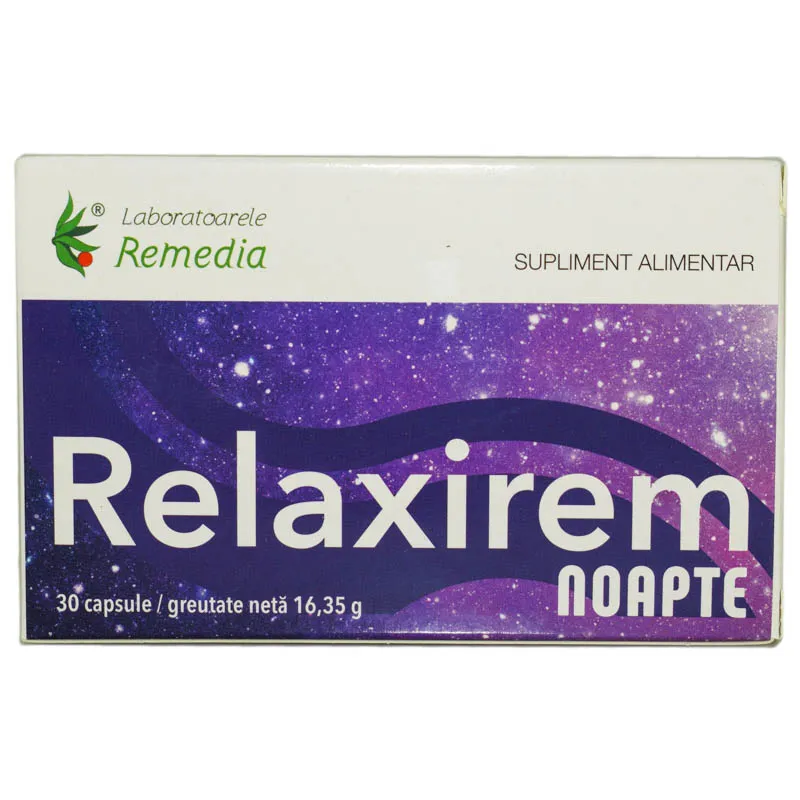 Relaxirem noapte, 30 capsule, Remedia
