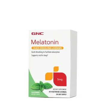 Melatonina cu aroma de menta 5 mg, 60 tablete, GNC