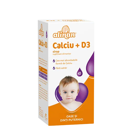 Alinan Calciu + D3 sirop x 150ml