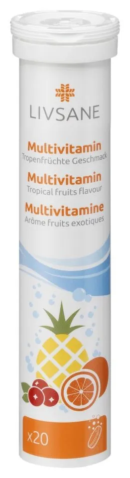 LIVSANE MULTIVITAMINE 20 TABLETE EFERVESCENTE