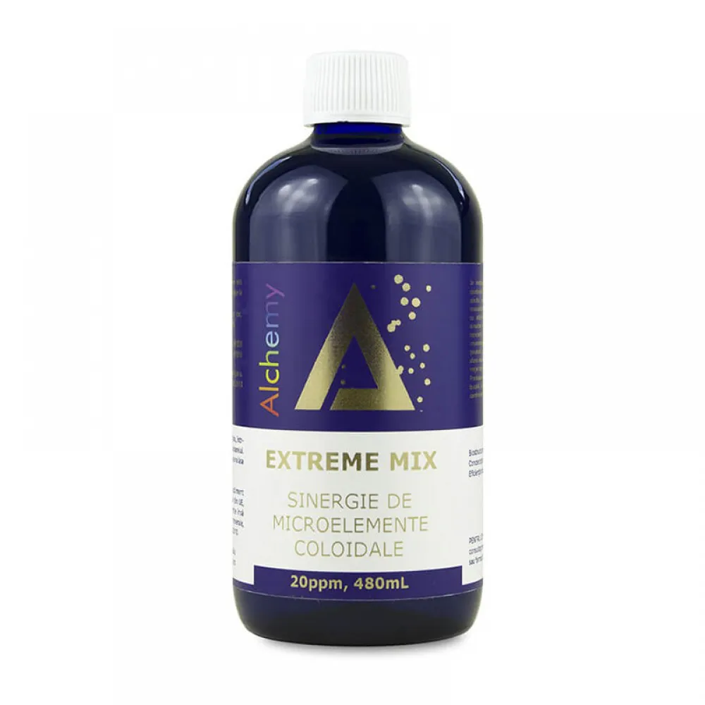 Extreme Mix Sinergie de aur, zinc si cupru coloidal 20ppm (480 ml), Pure Alchemy