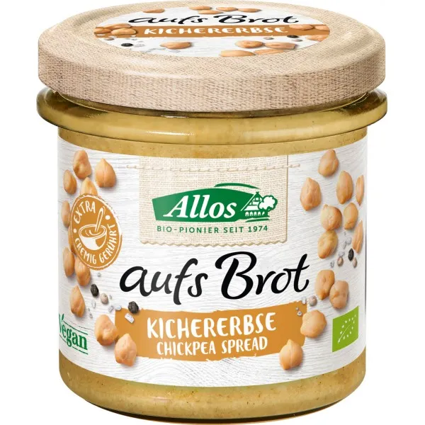 Crema tartinabila cu naut fara gluten ECO, 140g, Allos
