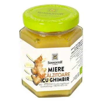 Miere Bio Incalzitoare cu Ghimbir, 230g, Sonnentor