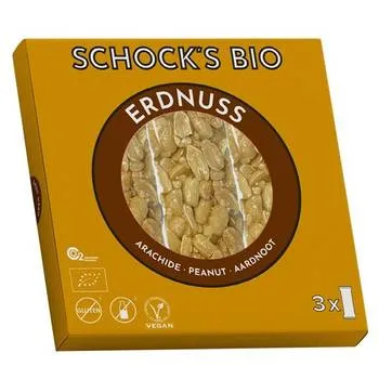 Batoane Bio crocante cu arahide, 3x25g, Schocks