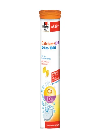 Calciu + D3 Osteo 1000, 15 comprimate efervescente, Doppelherz