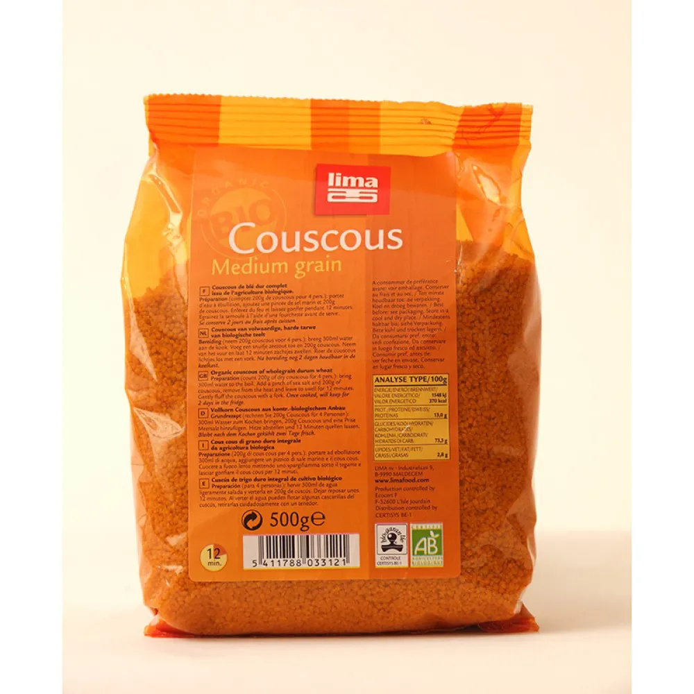 Cuscus din grau dur bio (500 grame), Lima