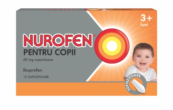 Nurofen pentru copii 60mg , 10 supozitoare