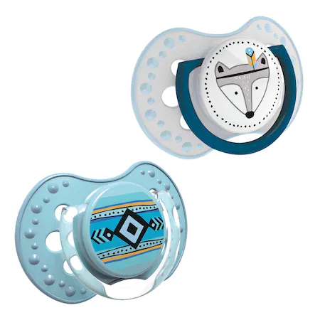 Lovi suzete din silicon Dynamic 18 luni+ Indian summer baiat x 2 bucati (cod 22/876)
