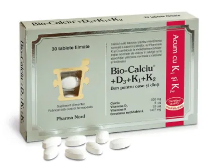Bio-Calciu + D3 + K1 + K2 x 30cp.film (Pharma Nord)