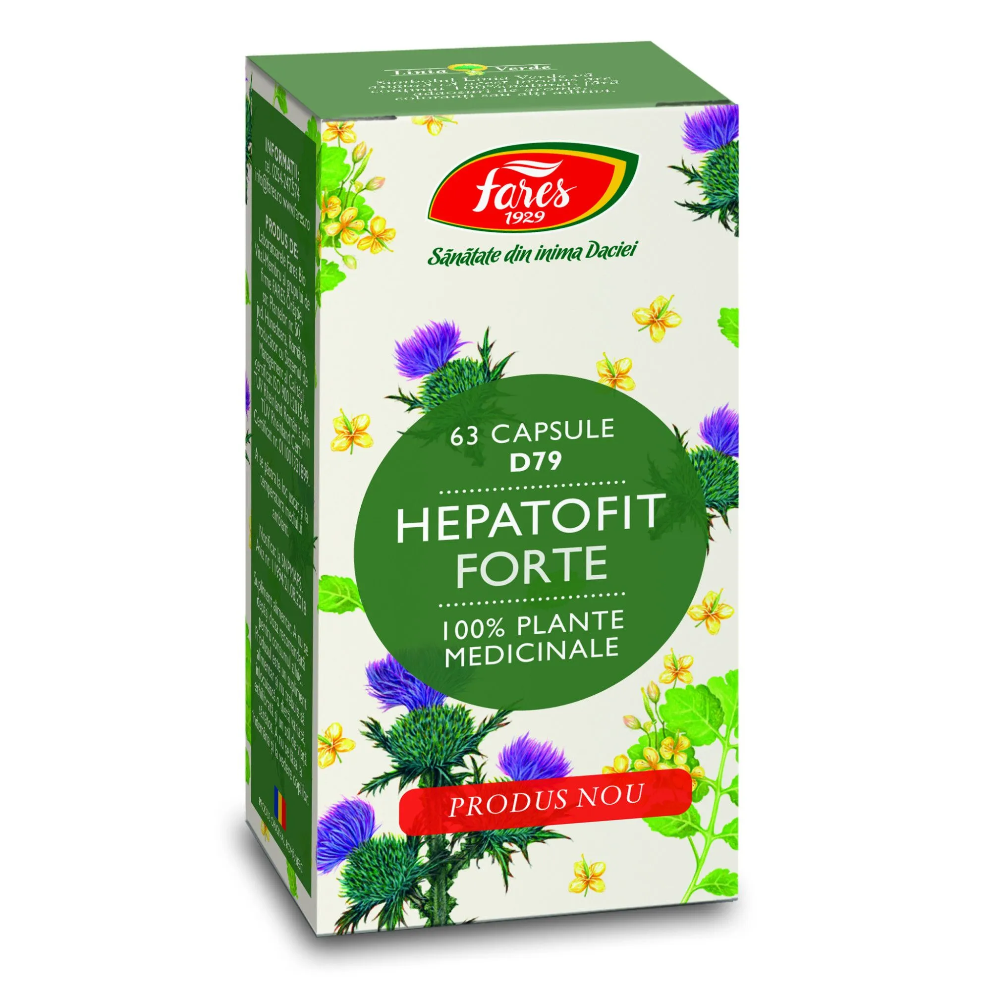 Hepatofit Forte, D79, 63 capsule, Fares