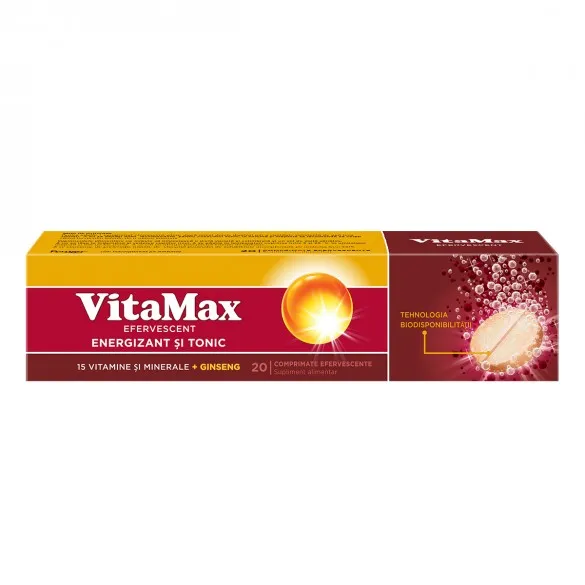 Vitamax Efervescent, 20 comprimate, Omega Pharma