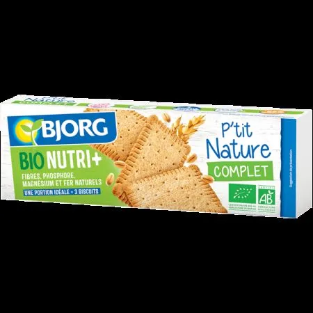 Biscuiti integrali bio natur Bio Nutri+, 200 g, Bjorg