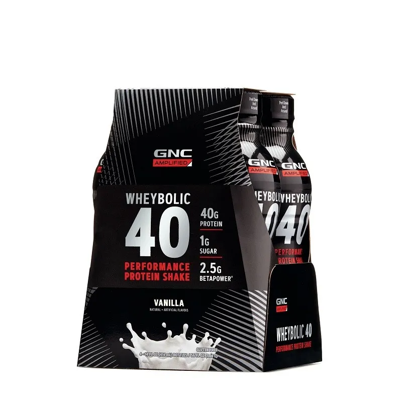 GNC AMPLIFIED WHEYBOLIC 40GR SHAKE PROTEIC VANILLA 414 ML