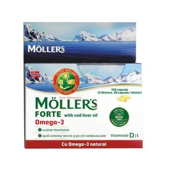 Omega 3 Forte, 150 capsule, Moller's