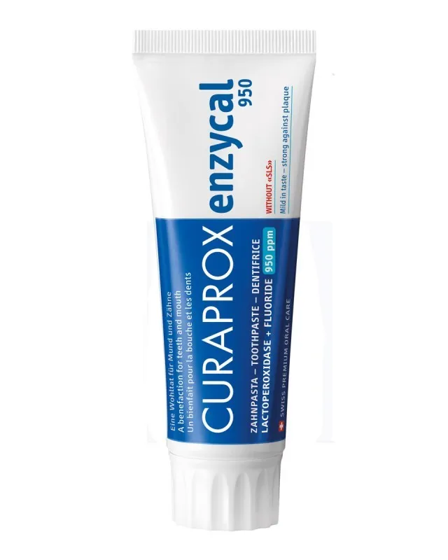 Pasta dinti Enzycal 950 cu enzime si fluor, 75ml, Curaprox