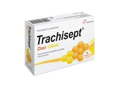 TRACHISEPT DUO CLASIC 16 COMPRIMATE DE SUPT