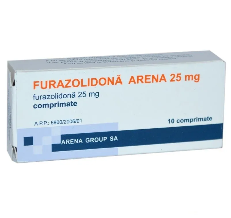 ARENA FURAZOLIDONA 25MG X 10 COMPRIMATE