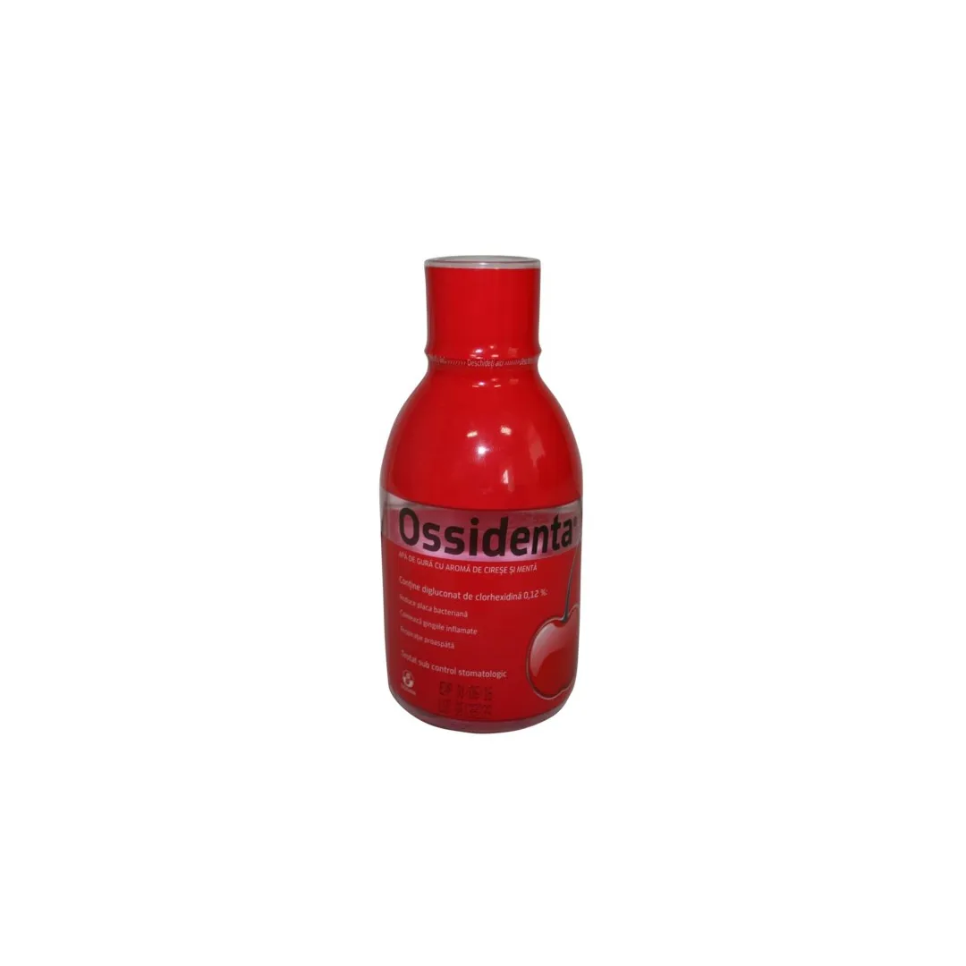 Apa de gura cu aroma de cirese si menta Ossidenta, 250 ml, Biofarm