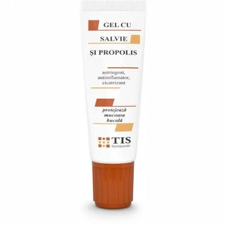 TIS Gel salvie si propolis, 20 ml cu efect antibacterian