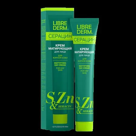 Crema de zi pentru matifiere Seracin, 50 ml, Librederm