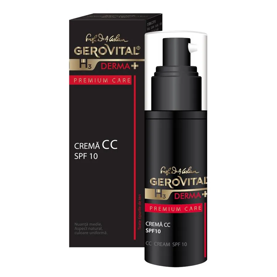Crema CC SFP10 H3 Derma+ Premium Care, 30 ml, Gerovital 483