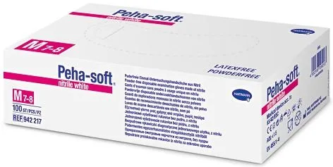 Hartmann peha-soft Manusi Nitrile Albe M Nepudrate x 100 de bucati