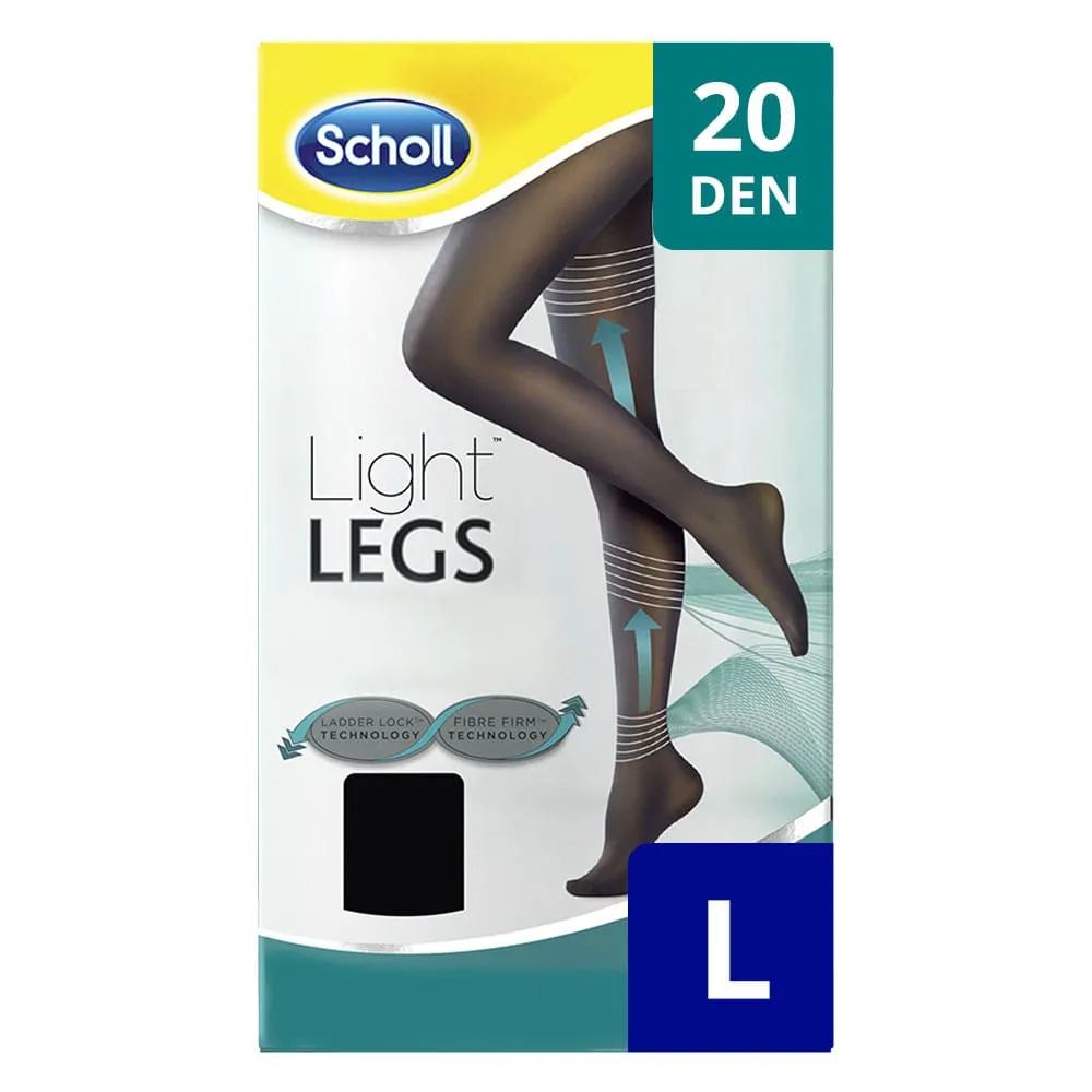 Scholl Light Legs 20DEN Negru (L)