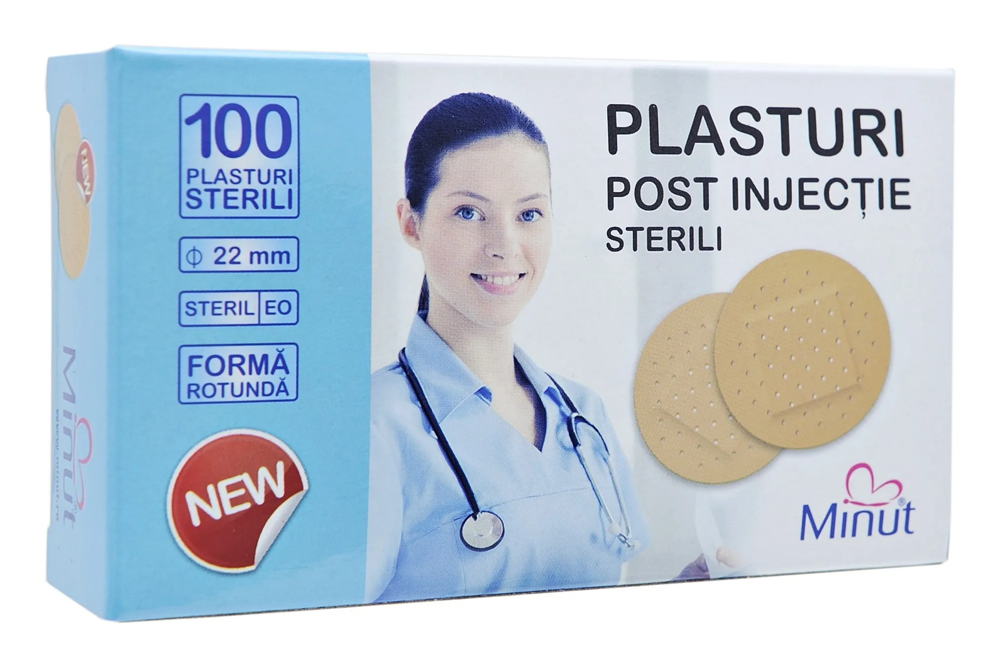 MINUT PLASTURI STERILI POST INJECTIE 100BUC