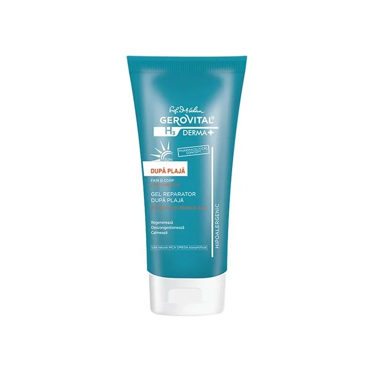 Gel reparator dupa plaja GH3 Derma+ Sun, 150ml, Gerovital