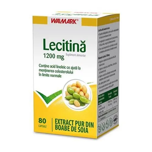 Lecitina 1200 mg, 80 capsule, Walmark