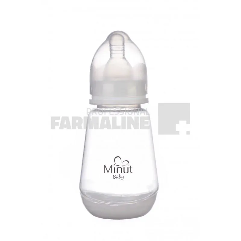 Minut Baby TR 2011101 Biberon PP cu tetina de silicon 0+ si capac lapte 150 ml
