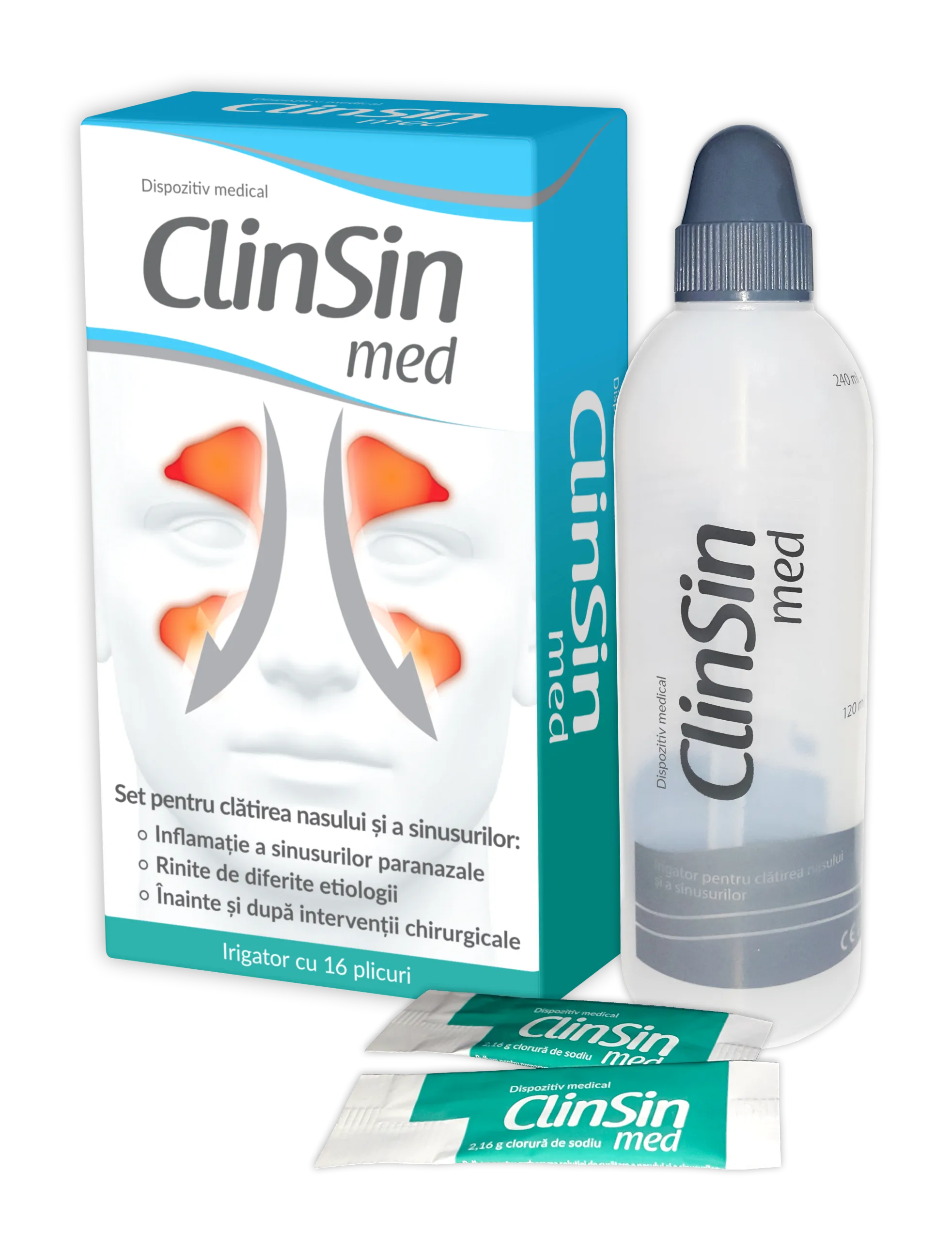 Clinsin Med, 16 plicuri + irigator, Zdrovit