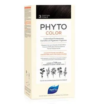 Vopsea par 3 Dark Brown Phytocolor, 50ml, Phyto